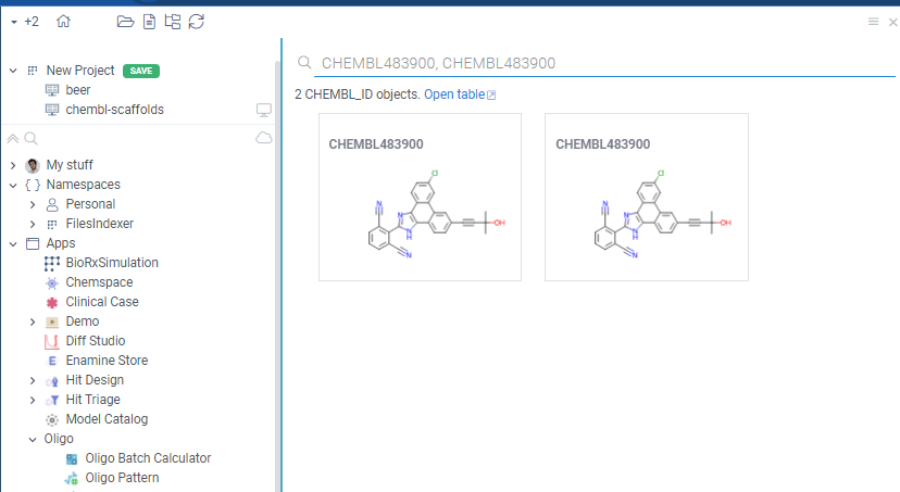 CHEMBL IDs hover